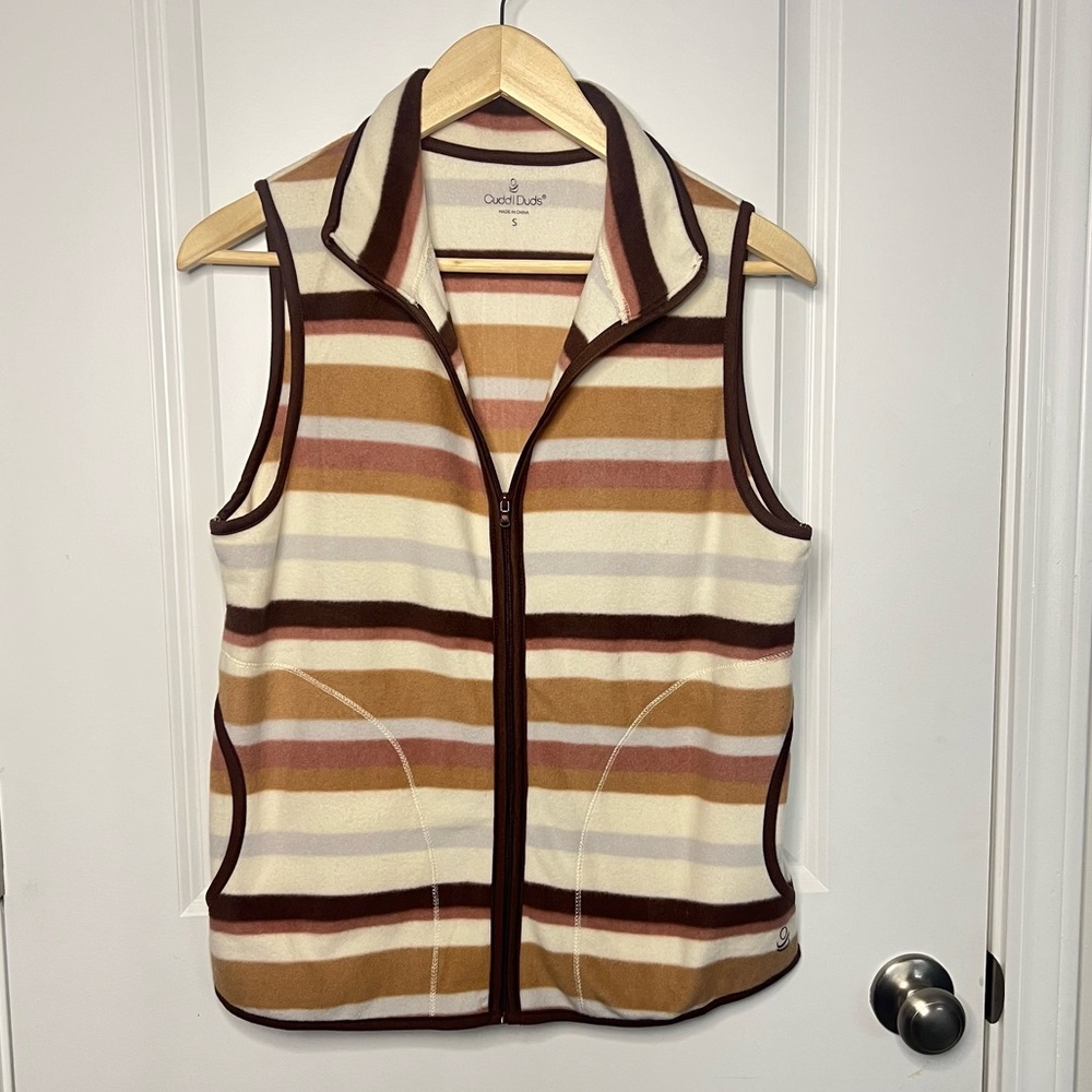 Cuddl Duds Fleecewear With Stretch Full Zip Vest Sz S